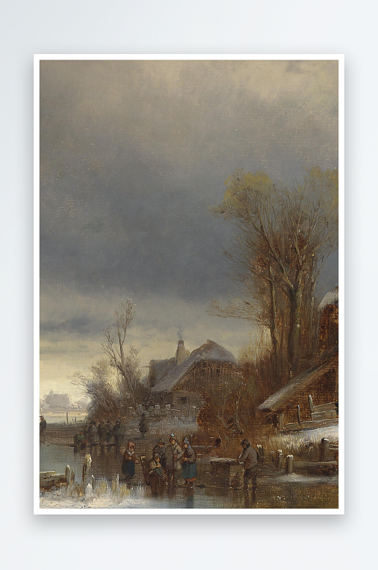 油画风景画欧式装饰画-众图网