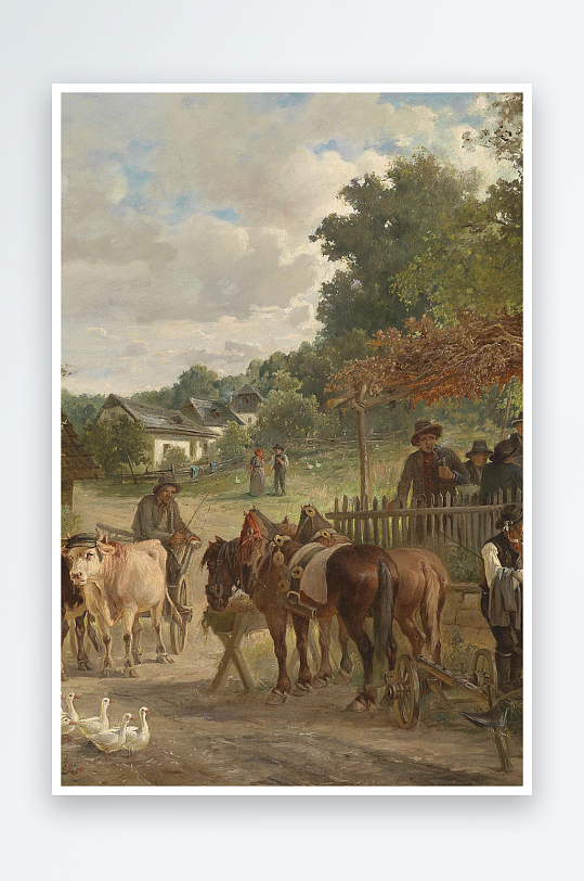 油画风景画欧式装饰画-众图网