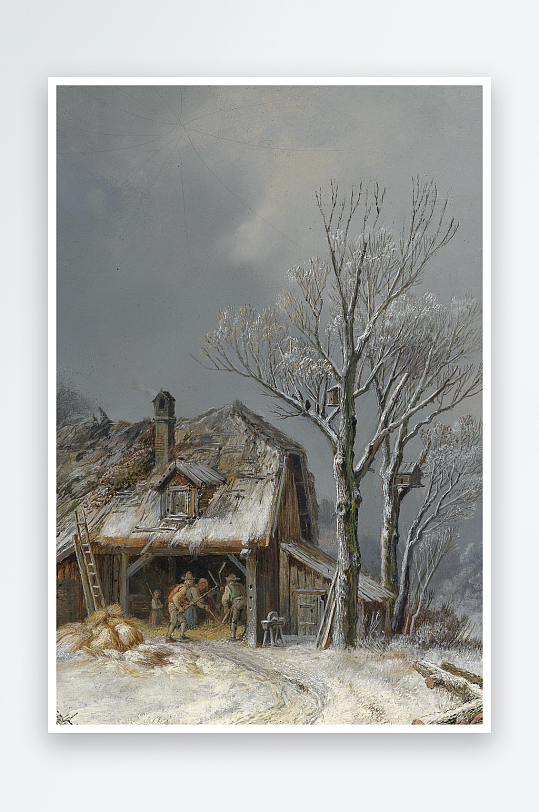 唯美油画风景画欧式装饰画-众图网