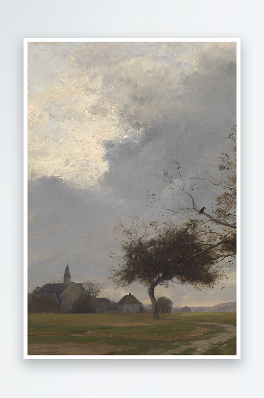 唯美油画风景画欧式装饰画-众图网