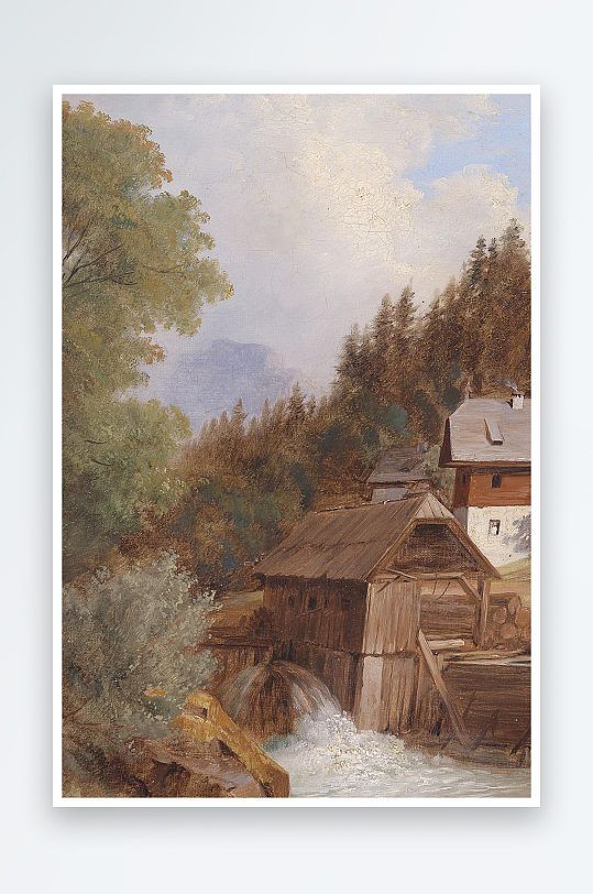 唯美油画风景画欧式装饰画-众图网