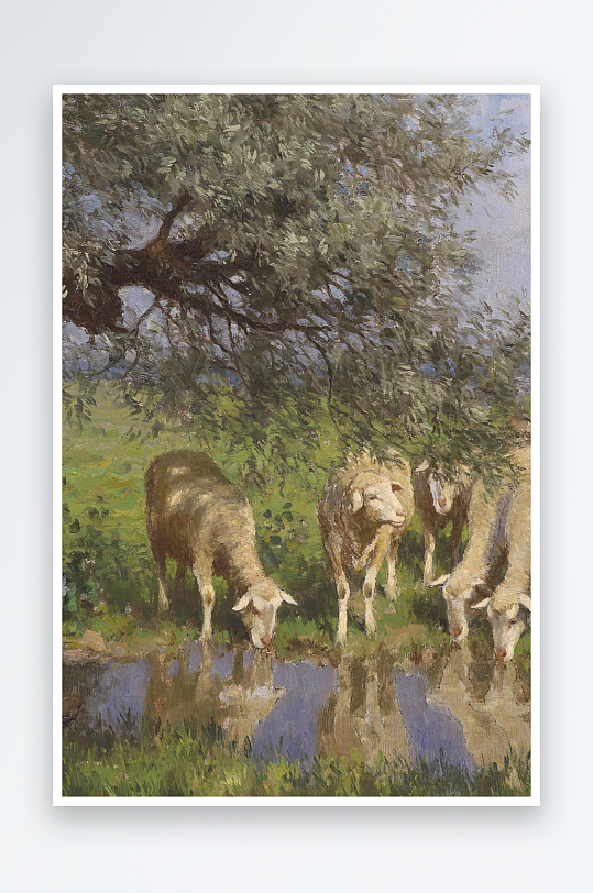 大气唯美油画风景画欧式装饰画-众图网