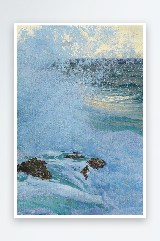 大气唯美油画风景画欧式装饰画-众图网