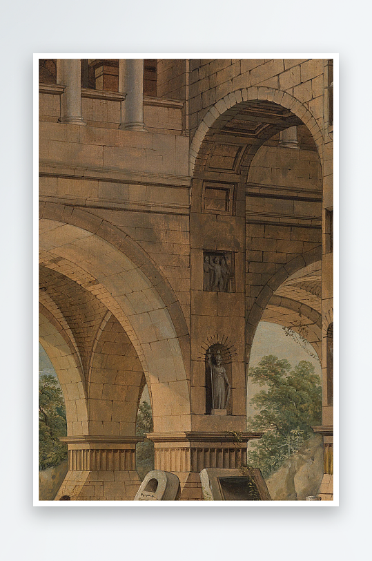 大气唯美油画风景画欧式装饰画-众图网