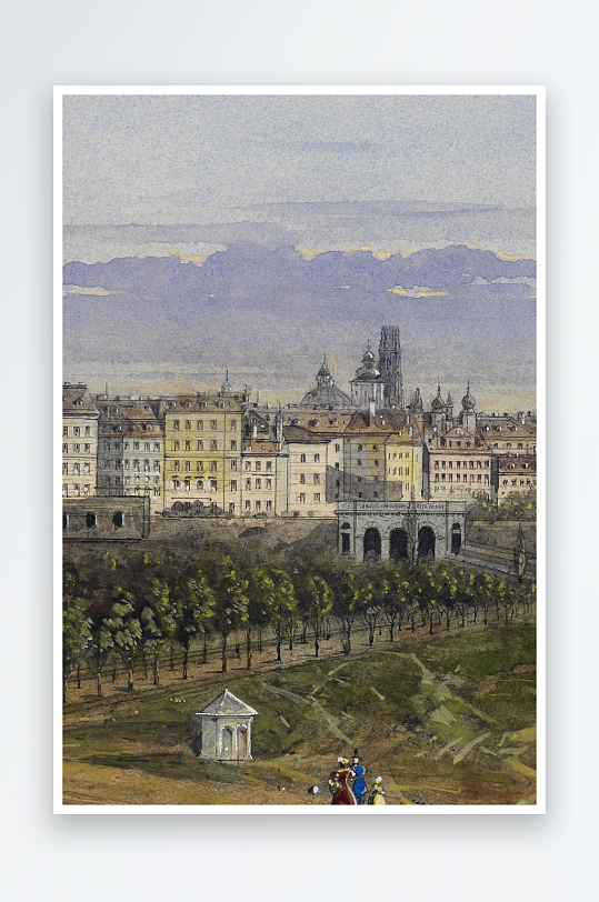 大气油画风景画欧式装饰画-众图网