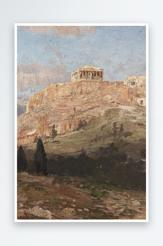 大气油画风景画欧式装饰画-众图网