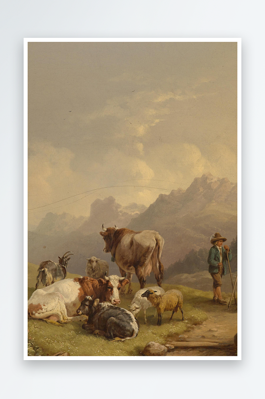 大气油画风景画欧式装饰画-众图网