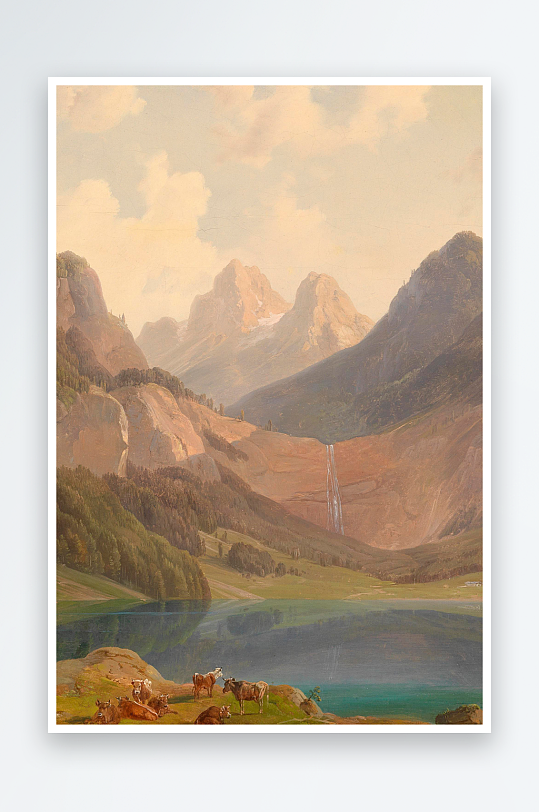 油画风景画欧式装饰画-众图网