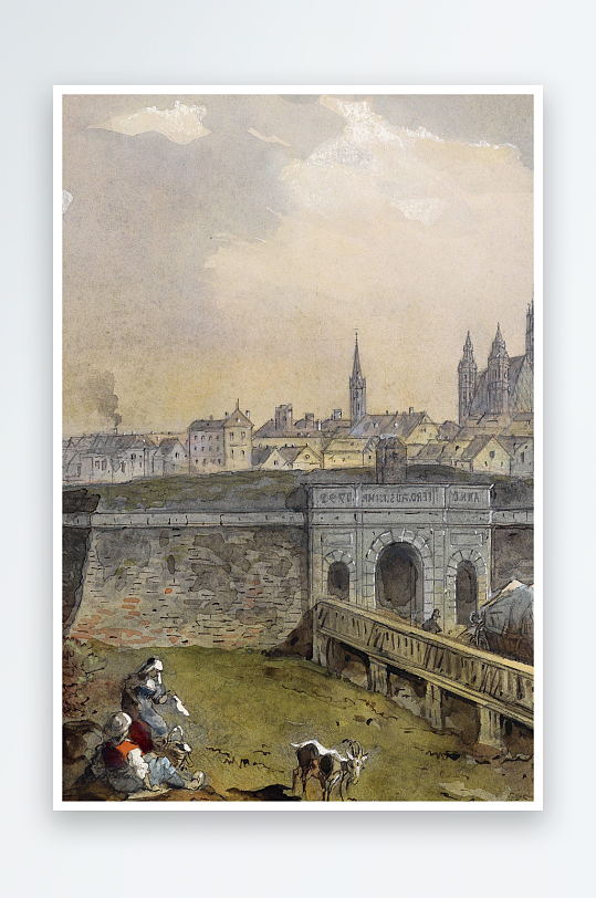 油画风景画欧式装饰画-众图网