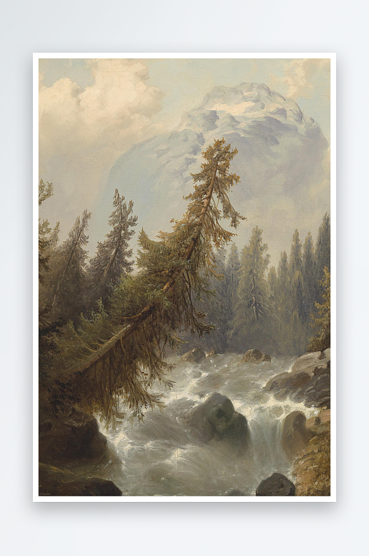 高清油画风景画欧式装饰画-众图网