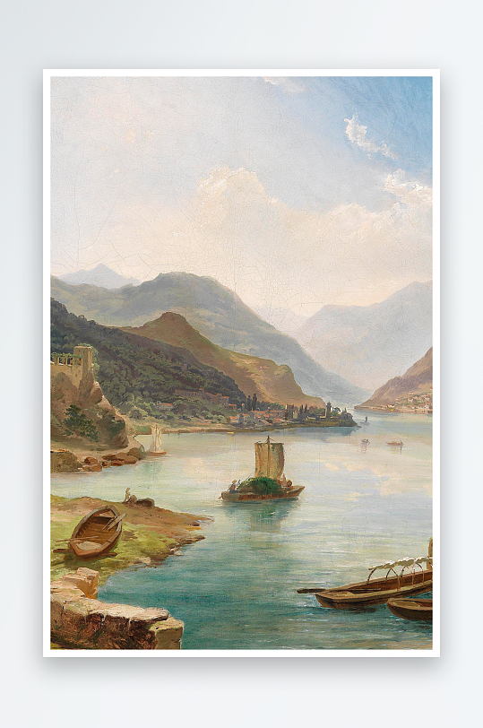 高清油画风景画欧式装饰画-众图网