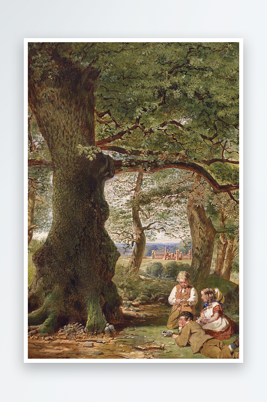 高清油画风景画欧式装饰画-众图网