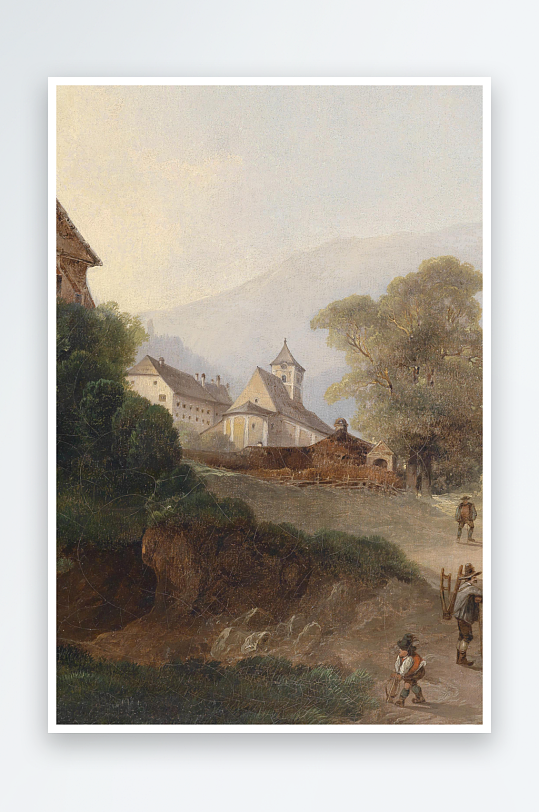 高清油画风景画欧式装饰画-众图网