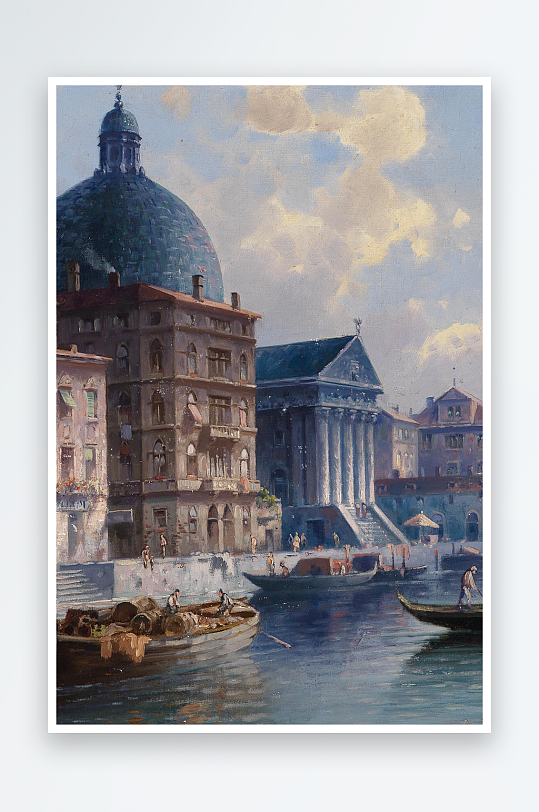 油画风景画欧式装饰画-众图网