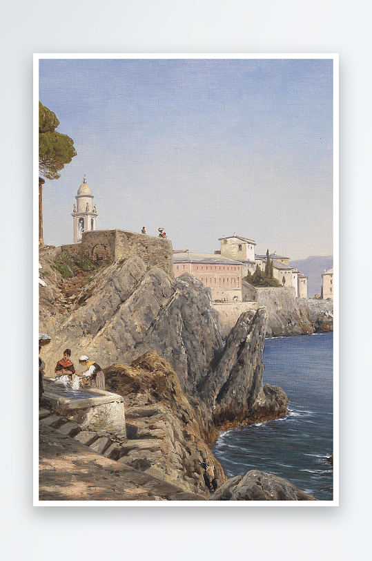 油画风景画欧式装饰画-众图网