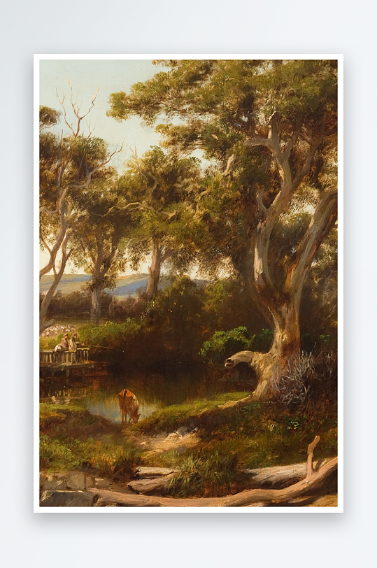 油画风景画欧式装饰画-众图网