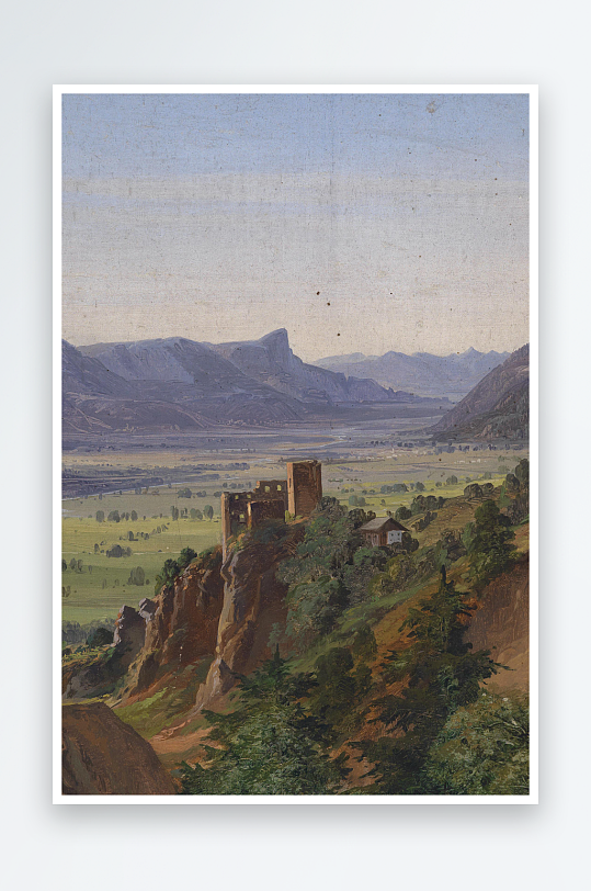 油画风景画欧式装饰画-众图网