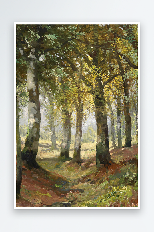 油画风景画欧式装饰画-众图网