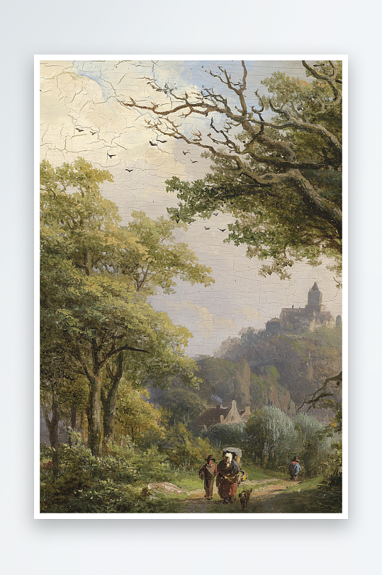 风景画欧式油画装饰画-众图网