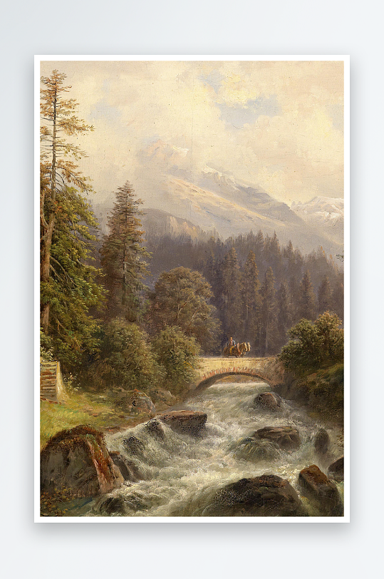 风景画欧式油画装饰画-众图网