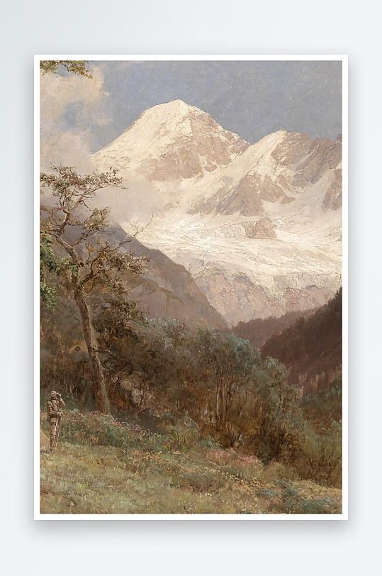 唯美风景画欧式油画装饰画-众图网