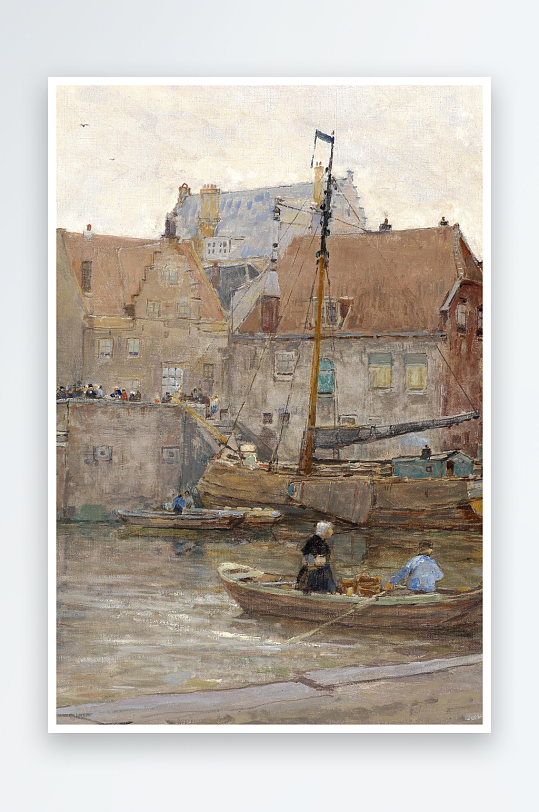 唯美风景画欧式油画装饰画-众图网