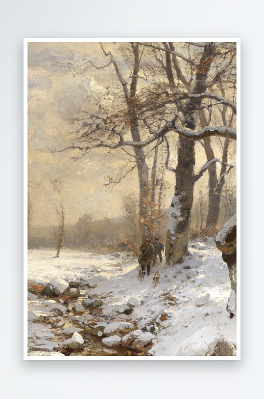 唯美风景画欧式油画装饰画-众图网