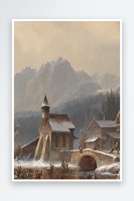 唯美风景画欧式油画装饰画-众图网