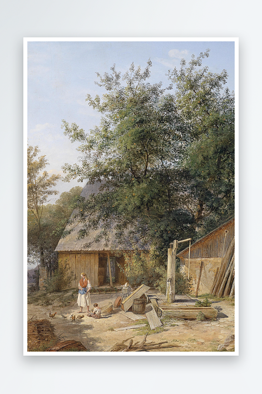 大气唯美风景画欧式油画装饰画-众图网