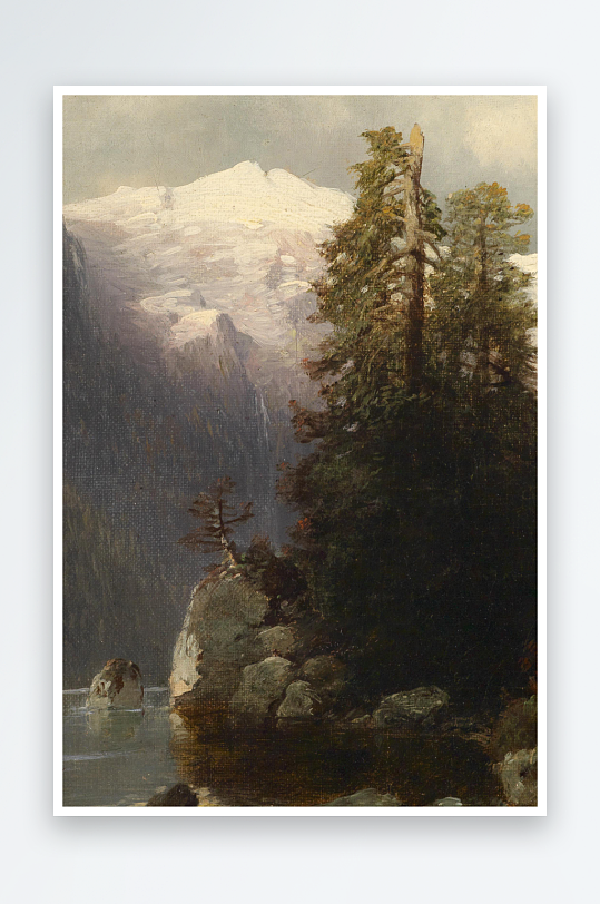 大气唯美风景画欧式油画装饰画-众图网