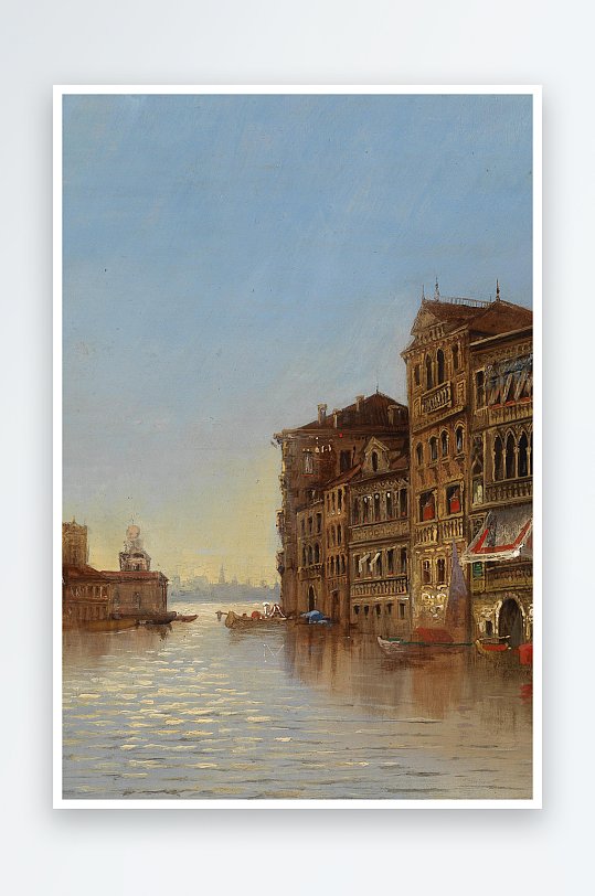 大气唯美风景画欧式油画装饰画-众图网