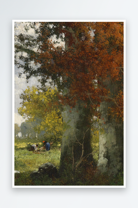 大气风景画欧式油画装饰画-众图网