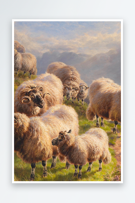 大气风景画欧式油画装饰画-众图网