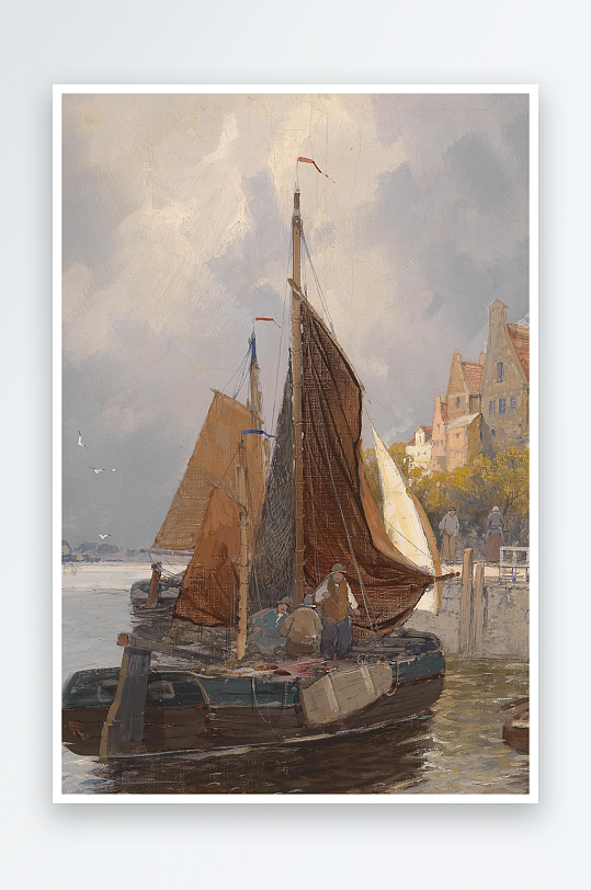 大气唯美风景画欧式油画装饰画-众图网