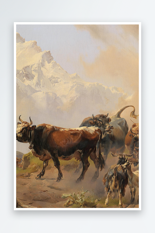 唯美风景画欧式油画装饰画-众图网