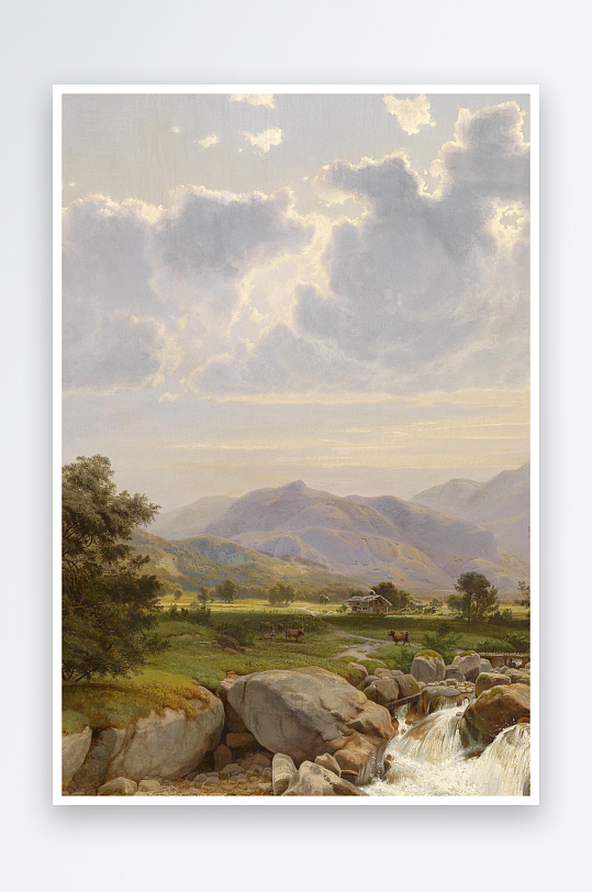 唯美高清风景画欧式油画装饰画-众图网