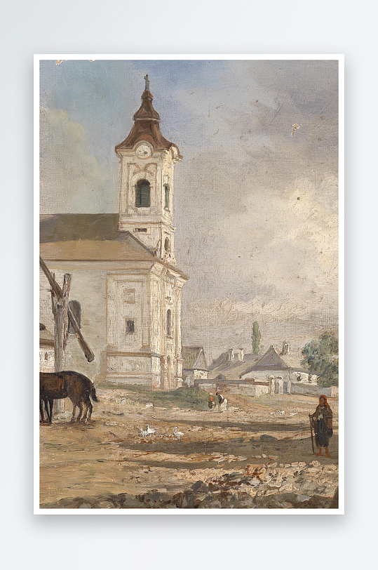 高清风景画欧式油画装饰画-众图网