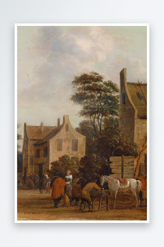 高清风景画欧式油画装饰画-众图网