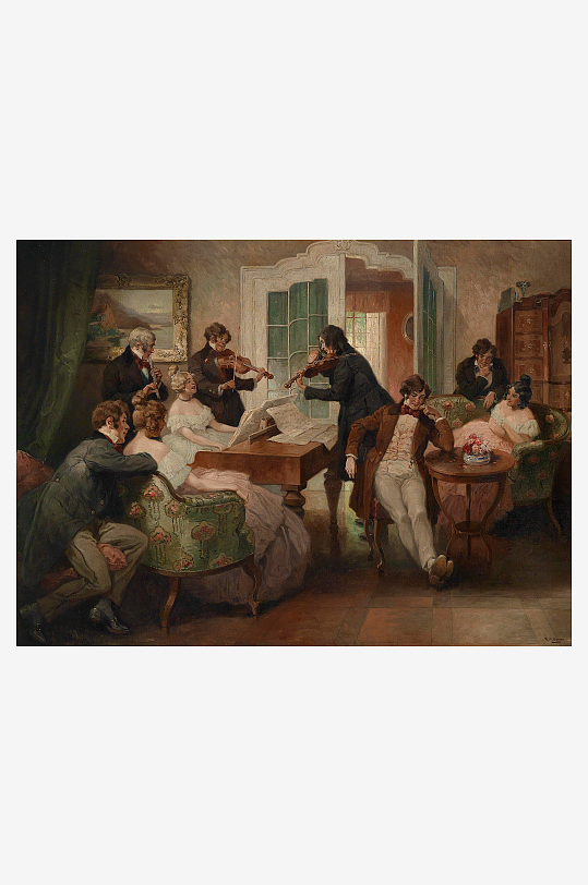 19世纪欧洲宫廷人物油画装饰画-众图网