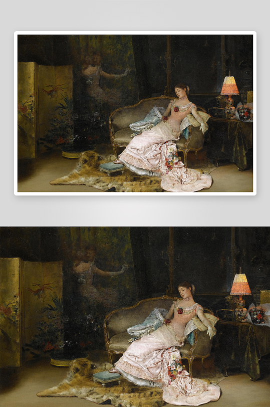 19世纪欧洲宫廷人物油画装饰画-众图网