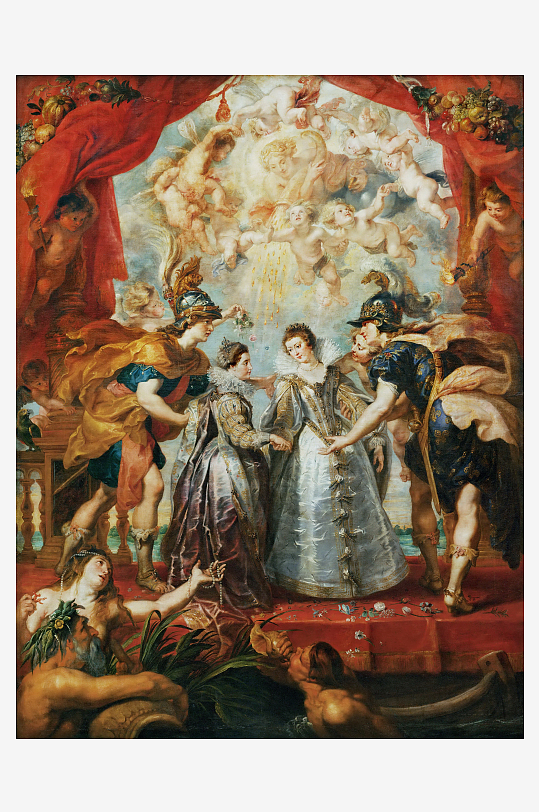 19世纪欧洲宫廷人物油画图片-众图网