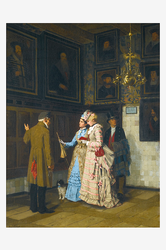 欧洲宫廷人物油画-众图网