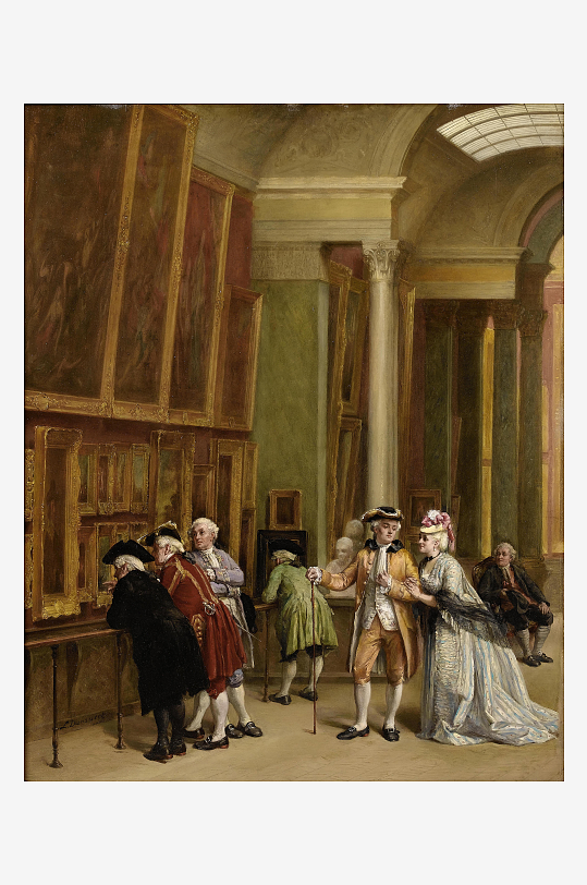 高清欧洲宫廷人物油画装饰画-众图网