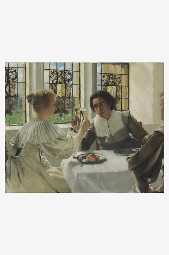 高清欧洲宫廷人物油画装饰画-众图网