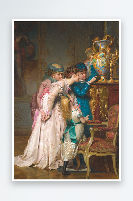 高清欧洲宫廷人物油画装饰画-众图网