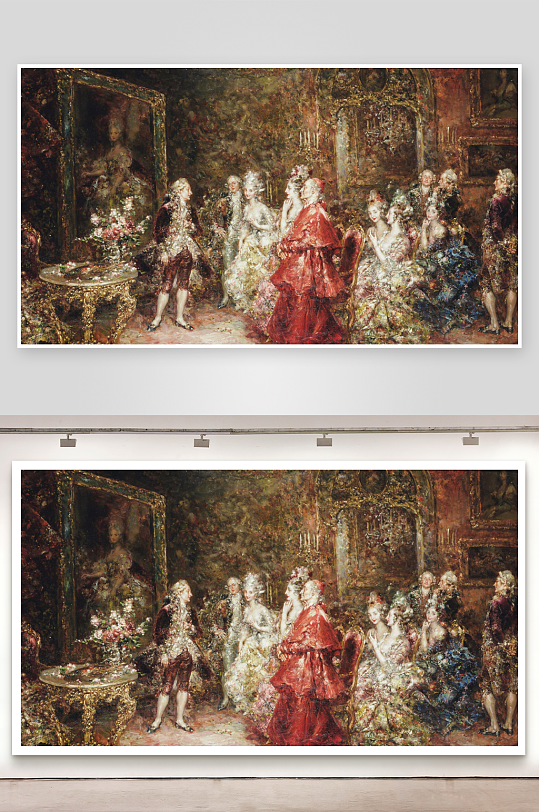 欧洲宫廷人物油画装饰画-众图网
