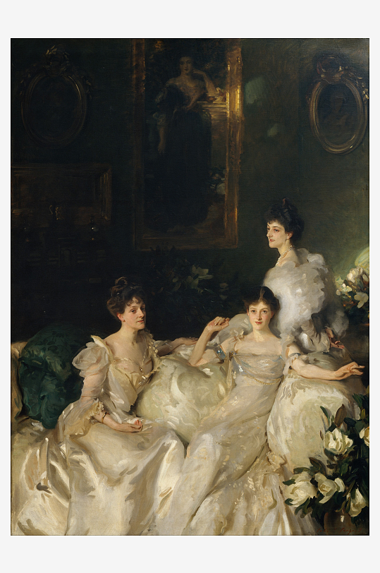 唯美欧洲宫廷人物油画装饰画-众图网