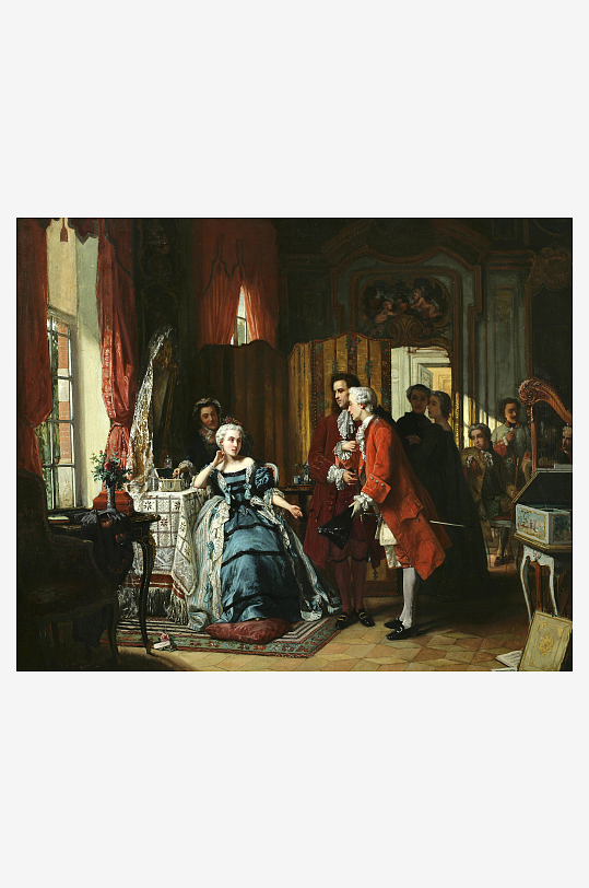 唯美欧洲宫廷人物油画-众图网