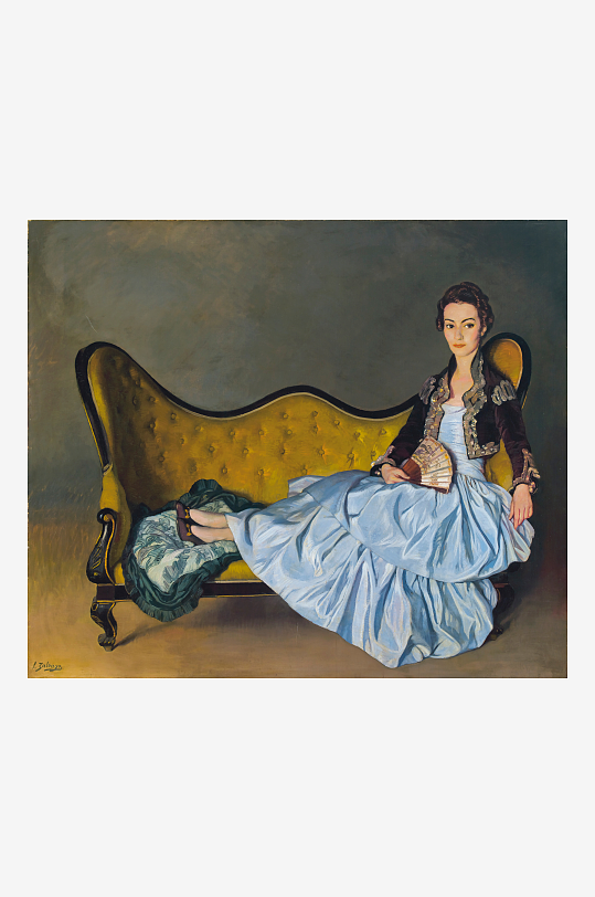 大气欧洲宫廷人物油画-众图网