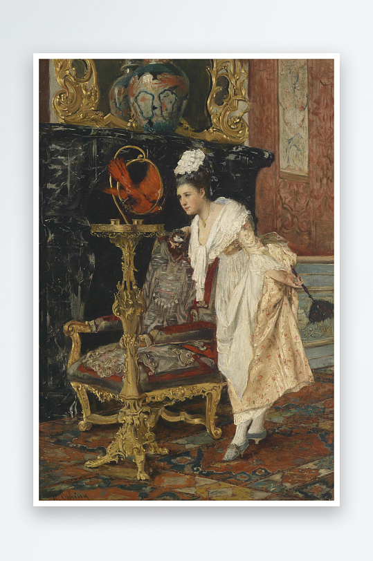 唯美欧洲宫廷人物油画-众图网